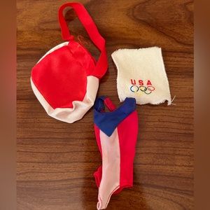 USA Barbie swimsuit with bag and beach towel
